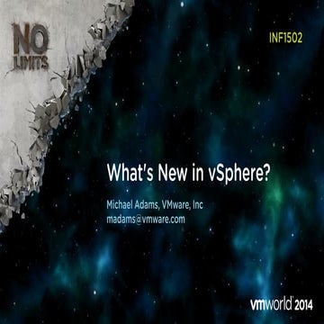 VMworld Europe 2014: What's New in vSphere?
