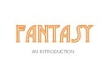 Reader's Advisory Presentation on Fantasy