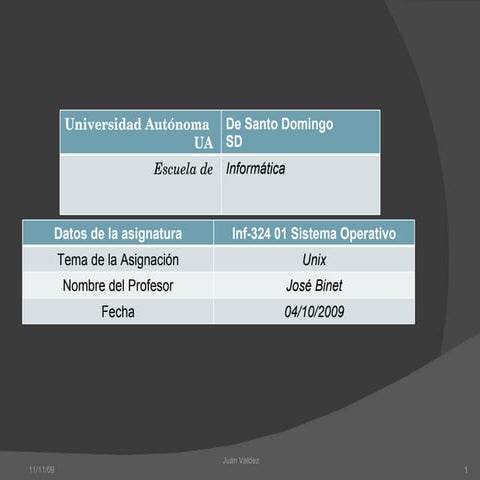 Inf 324 01 20 P06 Unix