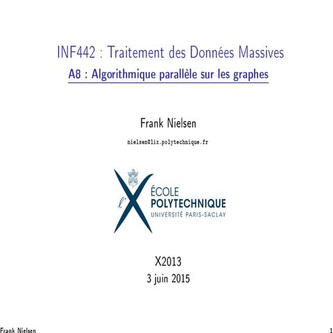 Traitement des données massives (INF442, A8)