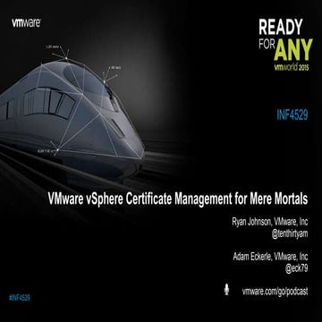 VMworld 2015: VMware vSphere Certificate Management for Mere Mortals