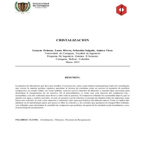 Inf 4 cristalizacion