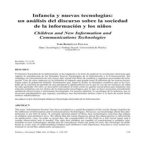 Infancia y nuevas tecnologías