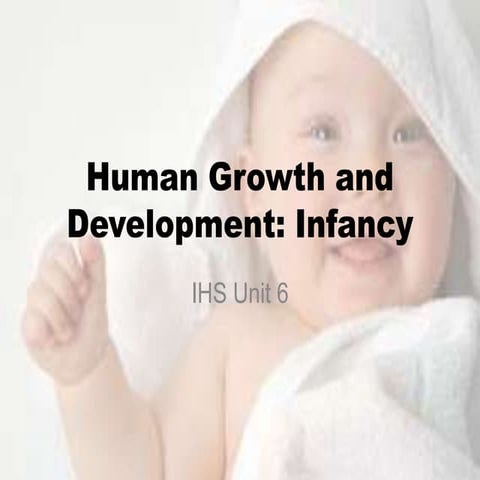 Infancy Human Growth and Development IHS Unit 6