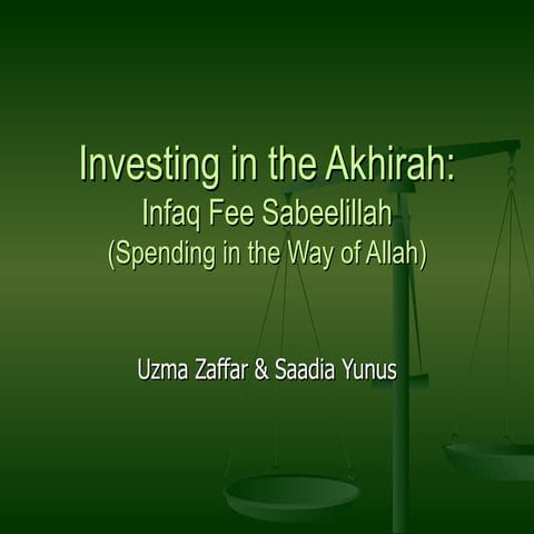 Infaq Fee Sabeelillah | PPT