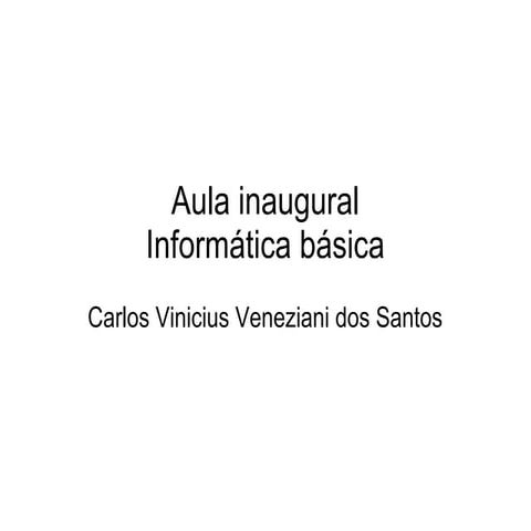 Informática básica - introdução