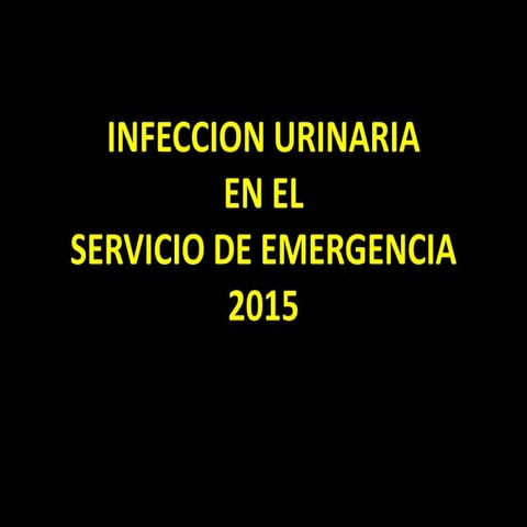 Infeccion urinaria 2015