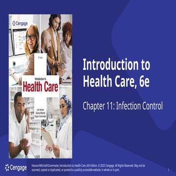 Introduction to Healthcare:  The Importance of Infection Control