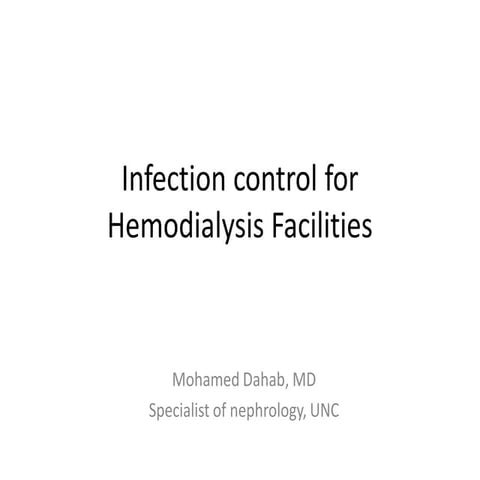 Infection control for_hemodialysis_facilities