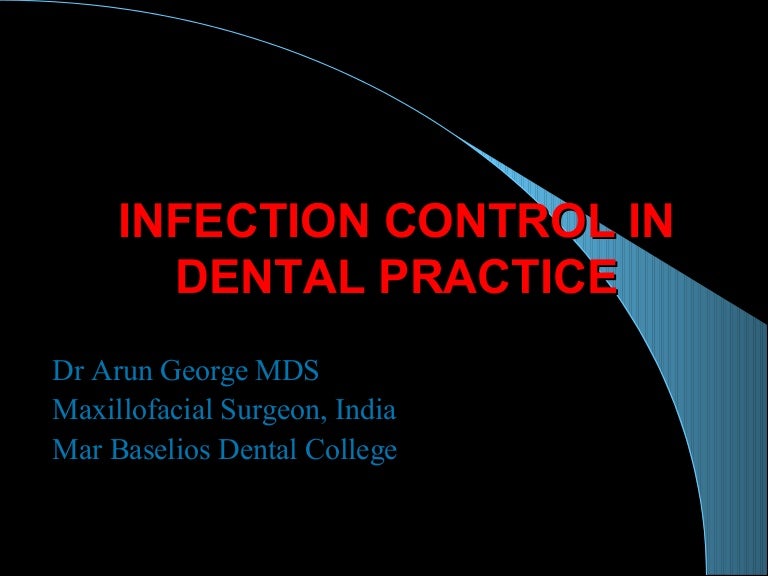 Infection control in dental clinic and management of sterile and cont…