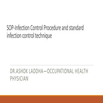 Infection control procedure