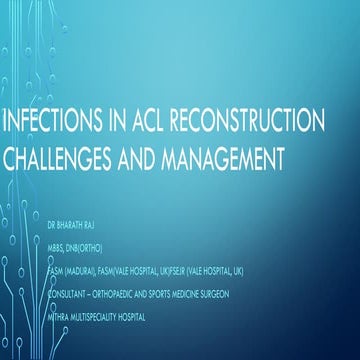 Infections in ACL Reconstruction: Challenges, Risk Factors, and ...