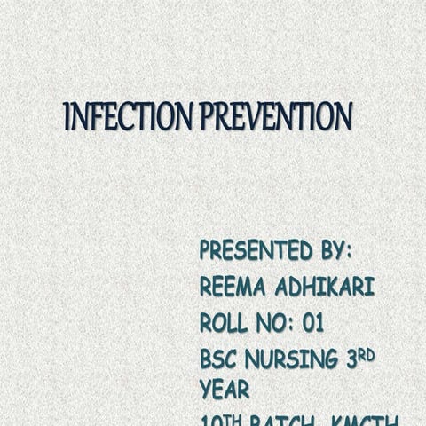 infection preventioninfection prevention in hospital setting
