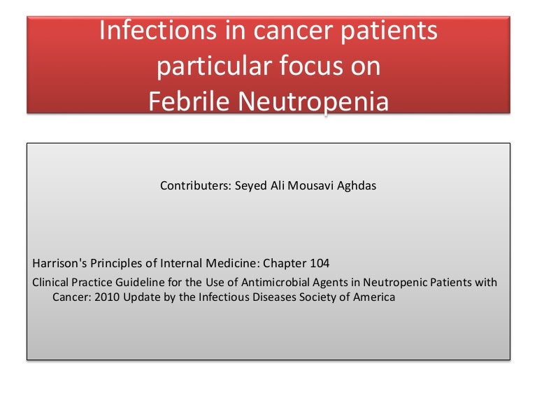 Febrile neutropenia Infections in cancer patients