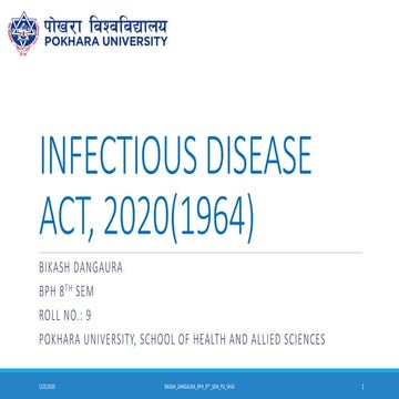 Infectious Disease Act 1964