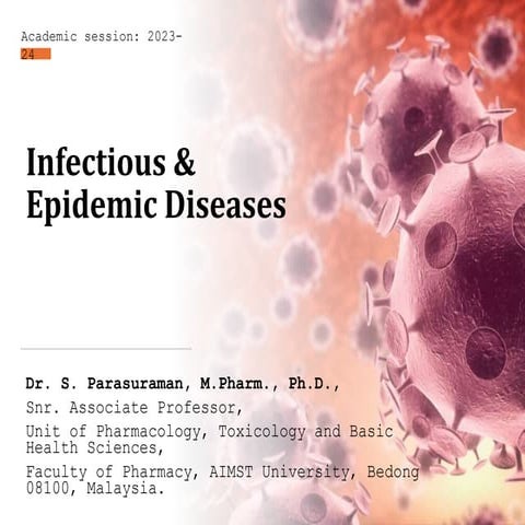 Infectious and Epidemic Diseases - Bacteria Virus Fungi and Parasites