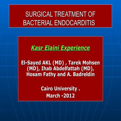 Infective endo. for 18th eschs marriot