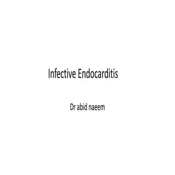 Infective endocarditis