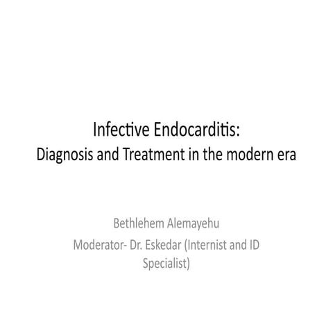 Infective endocarditis Echocardiography | PPTX