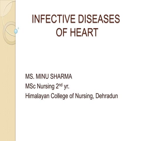 Infective diseases of heart