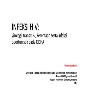 RISIKO DAN DAMPAK INFEKSI PADA PASIEN HIV AIDSpptx | PPT