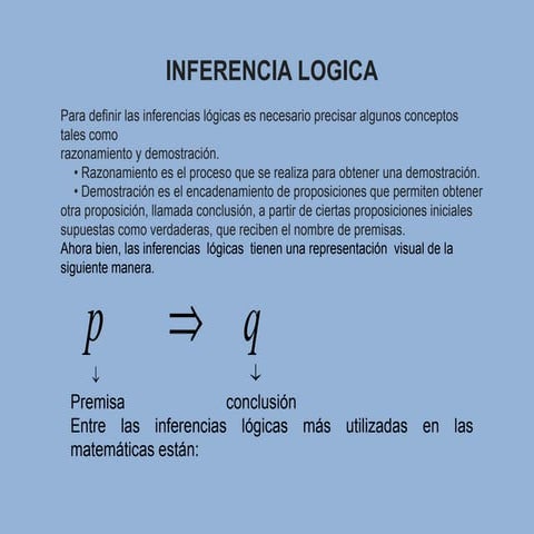 Inferencias logicas