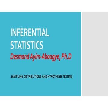 Inferential  statistics