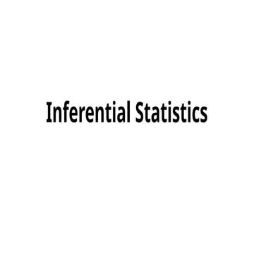 Inferential Statistics for Appled Research