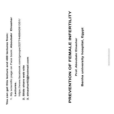 Infertility prevention 