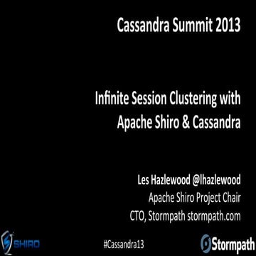 C* Summit 2013: Remember Me! Session Clustering with Cassandra by Les Hazlewood