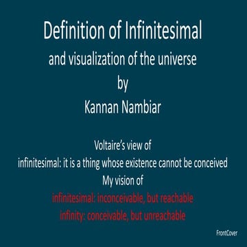 Definition of Infinitesimal