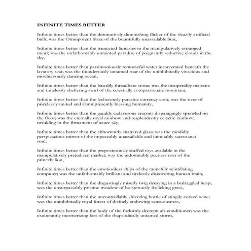 Infinite Times Better