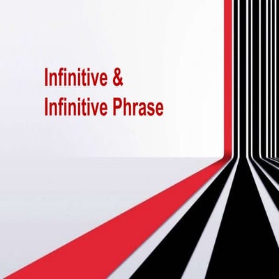 Infinitive phrase