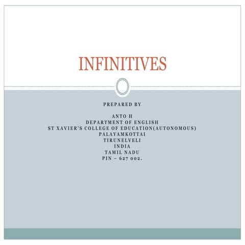 Infinitives