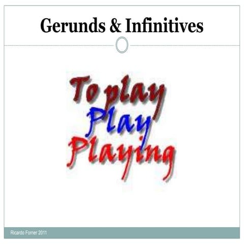 Infinitives and Gerunds