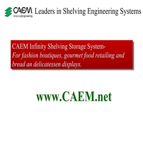 CAEM TN9 Modular Gondola Shelving System –The shopfitting system for ...