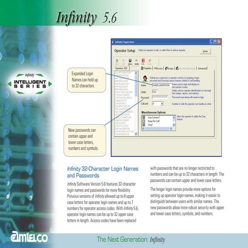 AMTELCO Infinity software version 5.6
