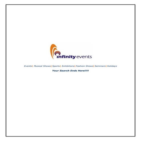 Infinity Events - Company Profile