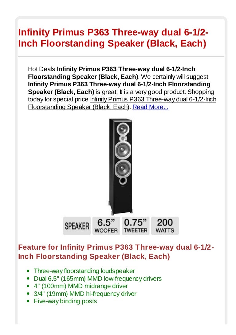 infinity primus p363 price