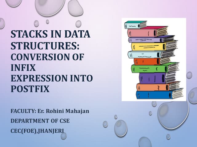 Infix to postfix expression in ds