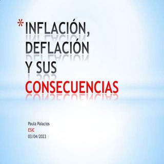Inflacion y deflacion