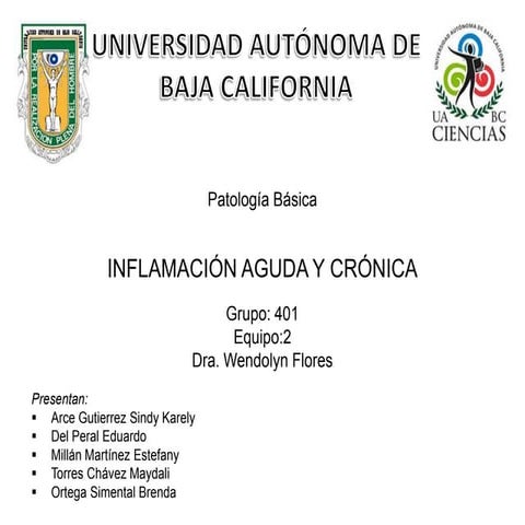 Inflamación aguda y cronica.