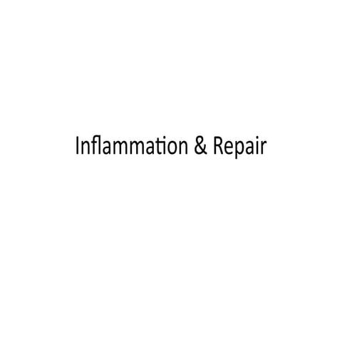 Comprehensive Overview of Inflammation and Tissue Repair Mechanisms | PPTX