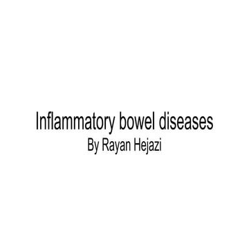 Inflammatory bowel diseases
