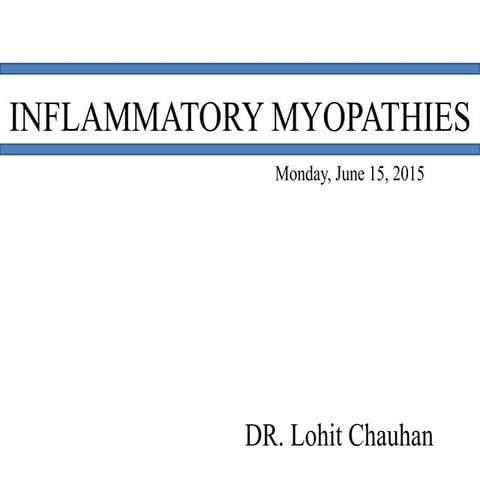 Inflammatory Myopathies