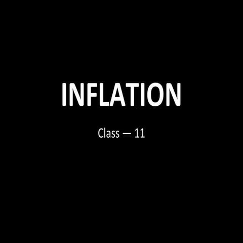 Inflation - Class 11