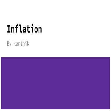 Inflation ICSE CLASS 10