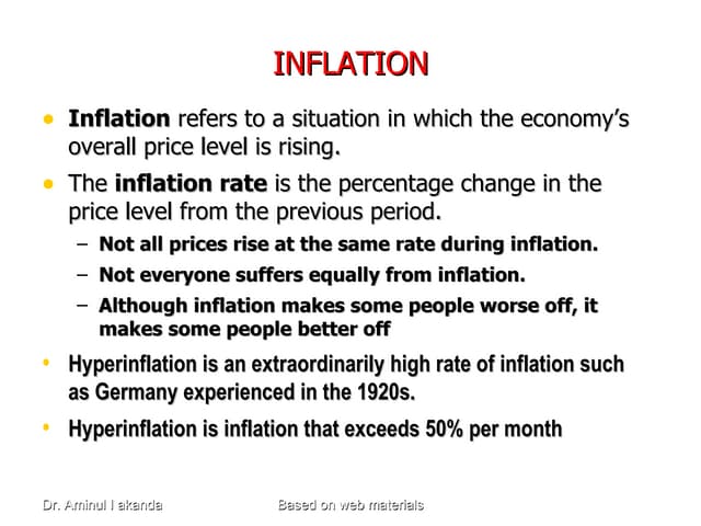 How to measure inflation rate