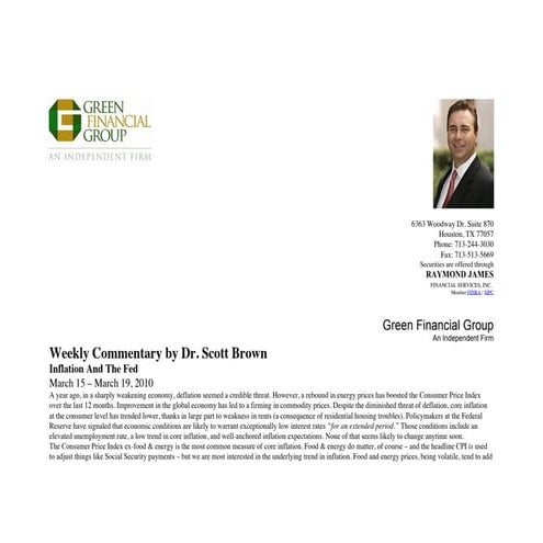 Inflation and the Fed