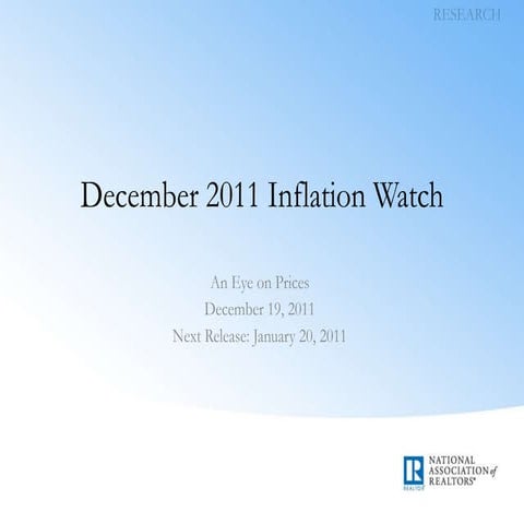Inflation Watch: December 2011